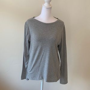 Amazon Essentials Long Sleeve Top. Size L. Grey